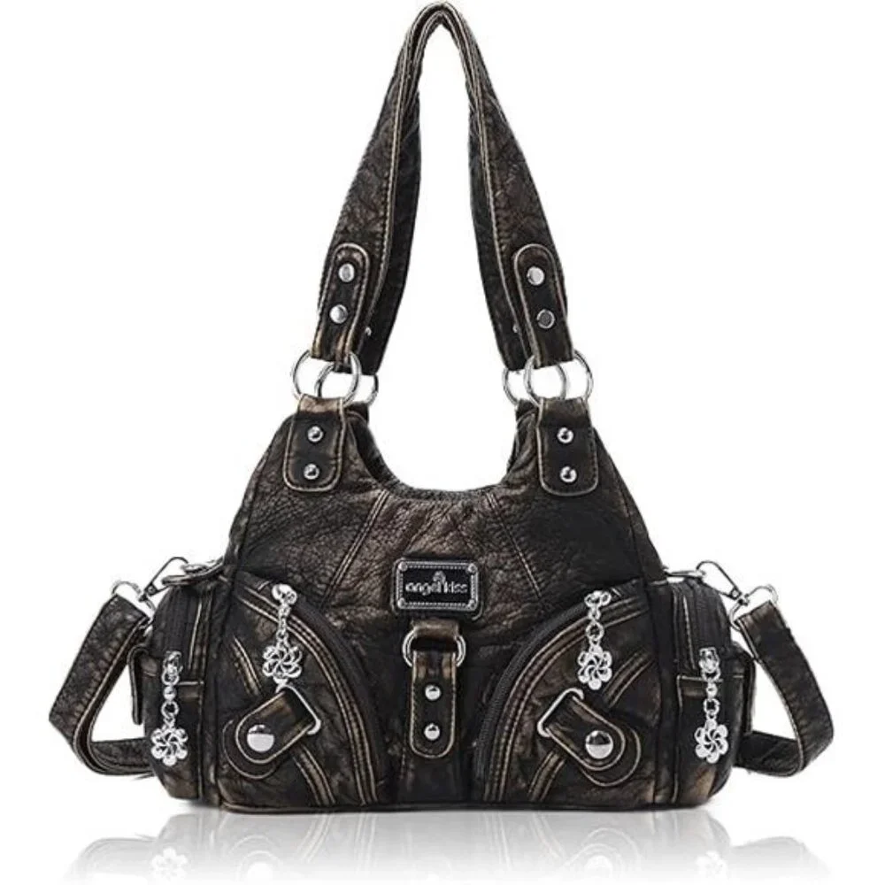 Purses for Women Small Hobo Shoulder Bags Vagen Leather Multi-Pocket